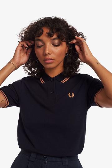 Koszulki Polo Fred Perry G3600 Damskie Granatowe | PL 1967FDNM